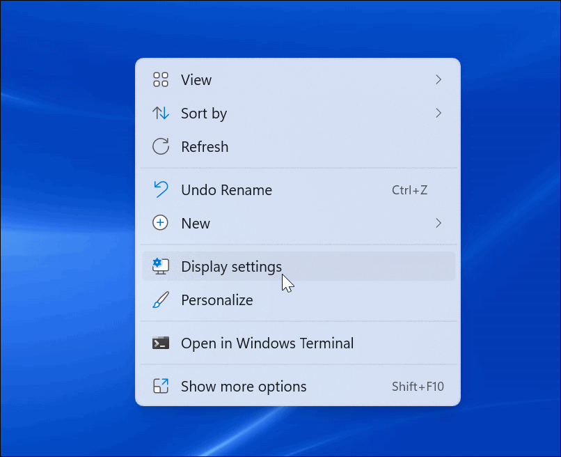 „Windows 11“ ekrano nustatymai