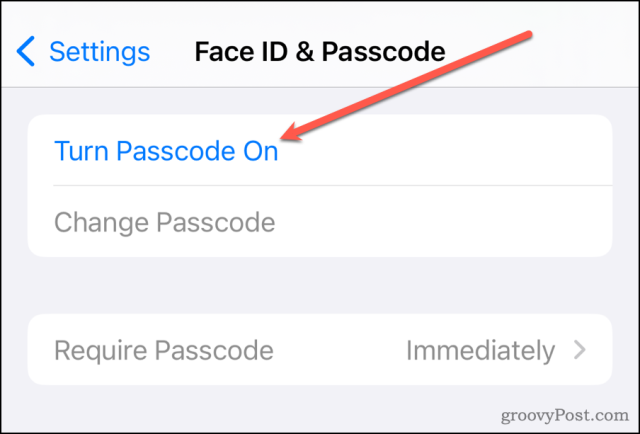 iOS 17 Įjunkite slaptažodį