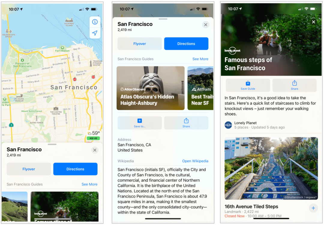 Kaip „Apple“ pakeitė žemėlapius „iOS 14“, „macOS Big Sur“