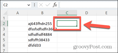 Excel pasirinkite langelį