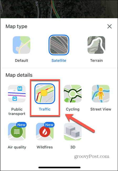 „Google“ žemėlapių tiesioginis srautas įjungtas