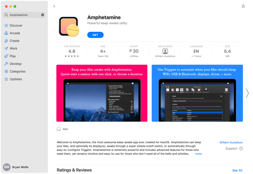 Kas yra „Amphetamine App“, skirta „Mac“, ir kodėl turėtumėte ją naudoti