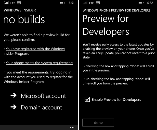 „Windows Phone 10“ peržiūra, skirta 512 MB įrenginiams palaikyti
