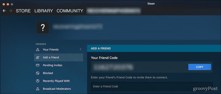 Kaip rasti draugo kodą steam