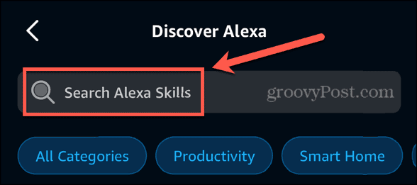 „Alexa“ programų paieškos įgūdžiai