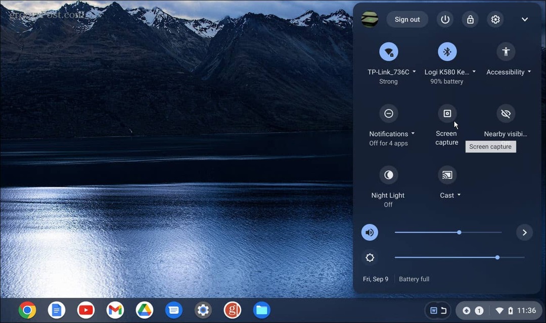 Ekrano įrašymas „Chromebook“.