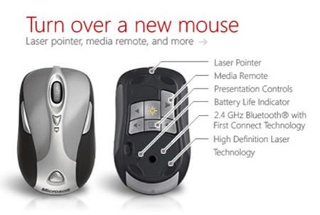 „microsoft“ pelių pristatymo lazerinių rodyklių pateikimo mygtukai valdo belaidį ryšį