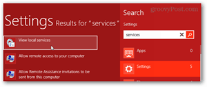 „Windows 8“ paslaugos įsijungia