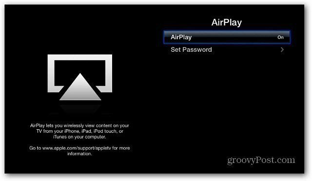 „AirPlay“ įgalino „Apple TV“