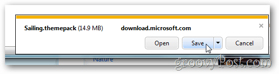 nemokamai Windows 7 tema išsaugoti