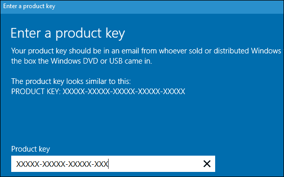 Pakeiskite „Windows 10“ produkto raktą