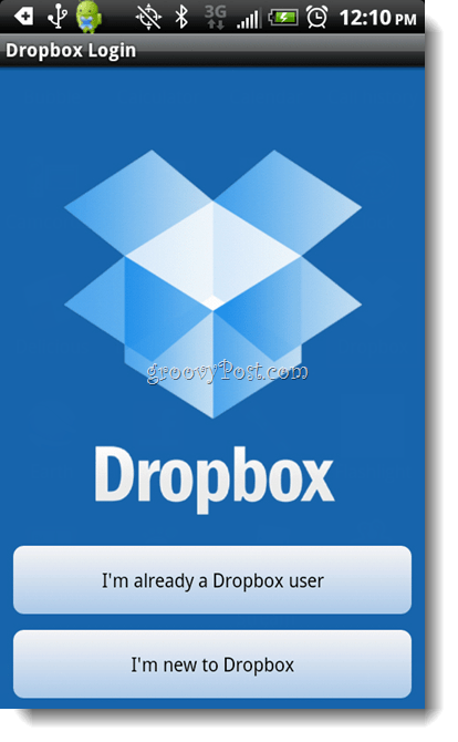 „Android Dropbox“ diegimas „Dropbox“ prisijungimas