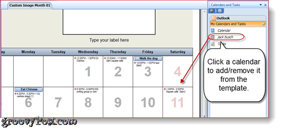 „Outlook“ kalendorių perlaidų spausdinimas