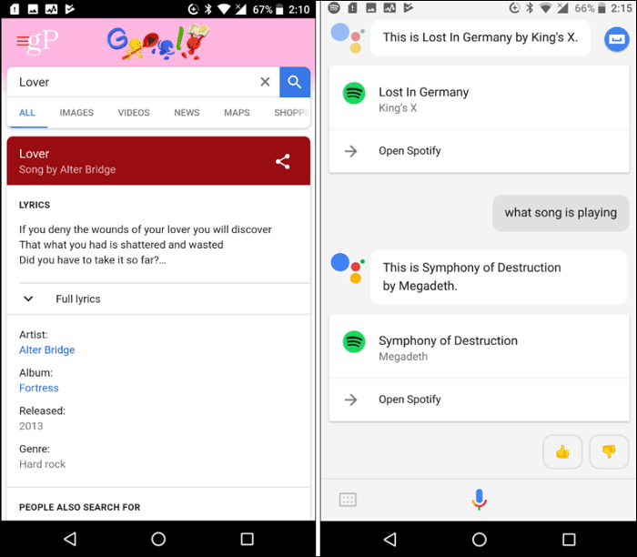 Muzikos identifikavimas „Google Assistant“