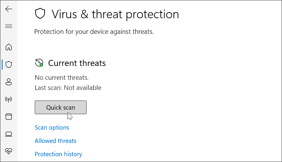 greitas nuskaitymas naudokite „Windows 11“ apsaugą, kad užtikrintumėte optimalią apsaugą
