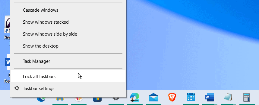 pataisyti „Windows“ užduočių juostą, rodomą viso ekrano režimu