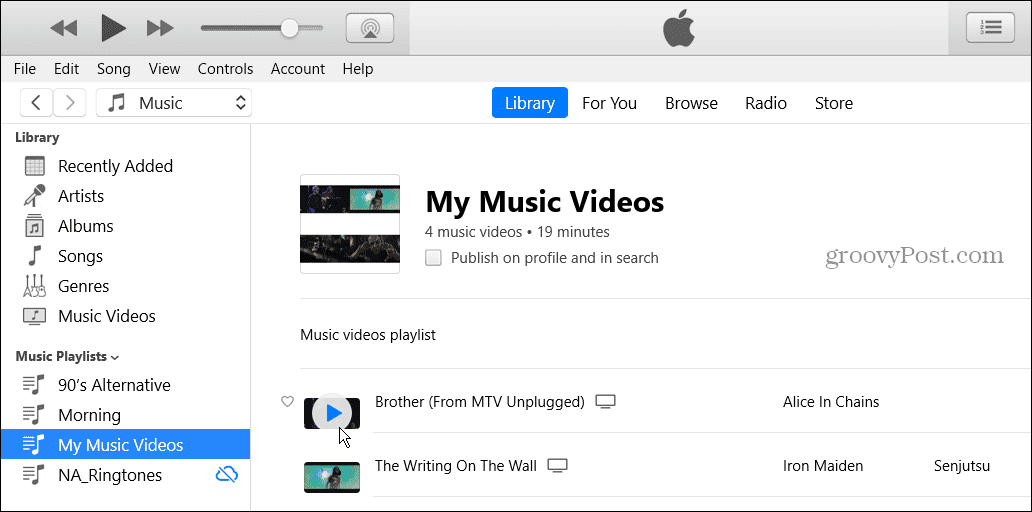 Kaip sukurti vaizdo įrašų grojaraščius „Apple Music“.