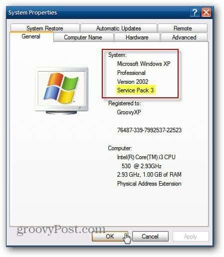„XP Pro 3“ pakeitimų paketas