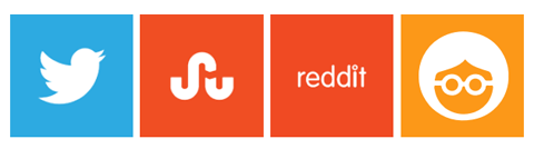 „twitter stumbleupon reddit outbrain“ logotipai