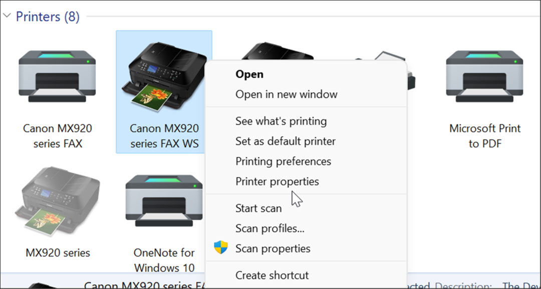 spausdintuvo ypatybės bendrina spausdintuvą Windows 11