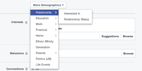 „facebook“ santykių demografinės galimybės