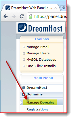Tvarkykite savo domeną „DreamHost“