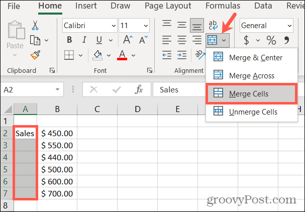 Sujunkite „Excel“ langelius, kad pasuktumėte tekstą