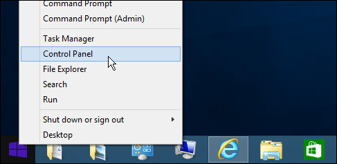 Valdymo skydas „Windows 8“