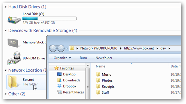 „box.net“ priskiriama tinklo diskui „Windows“