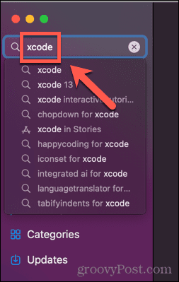 Programėlių parduotuvėje ieškokite xcode