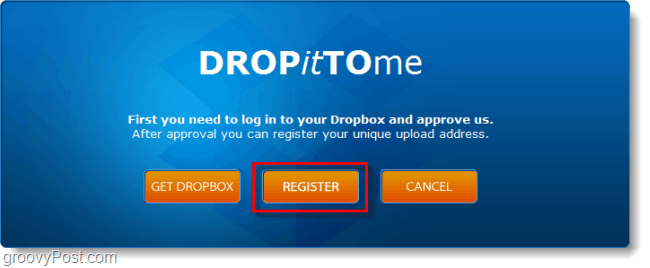 užregistruokite „dropbox“ įkėlimo sąskaitą