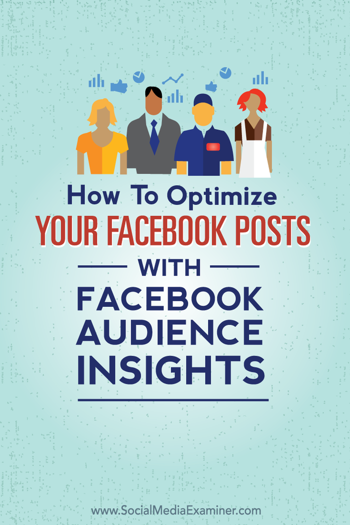 Kaip optimizuoti „Facebook“ įrašus naudojant „Facebook“ auditorijos įžvalgas: socialinės žiniasklaidos ekspertas