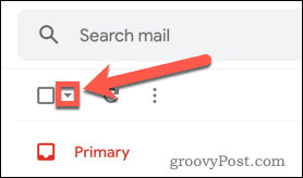 „Gmail“ pasirinkite mygtuką Visi el. Pašto papildomos parinktys
