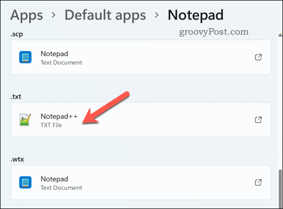 Nustatykite „Notepad++“ failų plėtinius