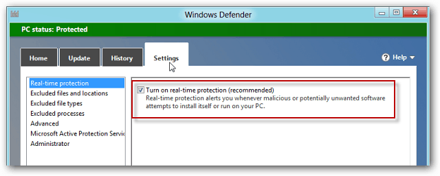 „Windows Defender“ „Windows 8“ apima MSE