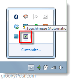 „Touchfreeze“ meniu sistemos dėkle
