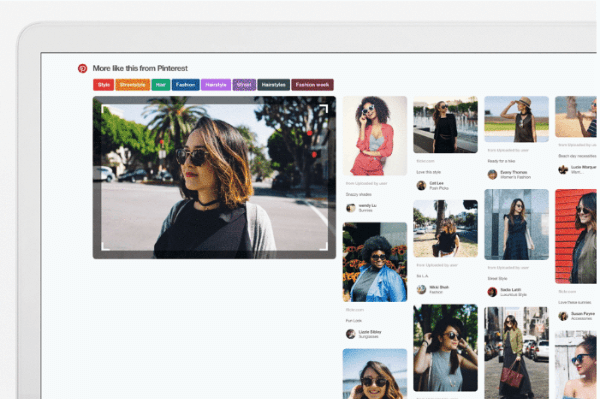 „Pinterest“ įkūrė savo vaizdinės paieškos technologiją į „Pinterest“ naršyklės „Chrome“ plėtinį.