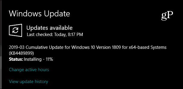 „Windows 10 1809 KB4489899“
