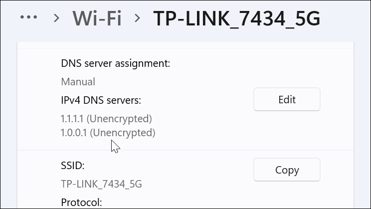 DNS nustatymai patvirtinti