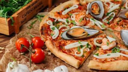 Kaip pasigaminti jūros gėrybių picą? Jūros gėrybių Viduržemio jūros picos receptas namuose! Pica Di Mare