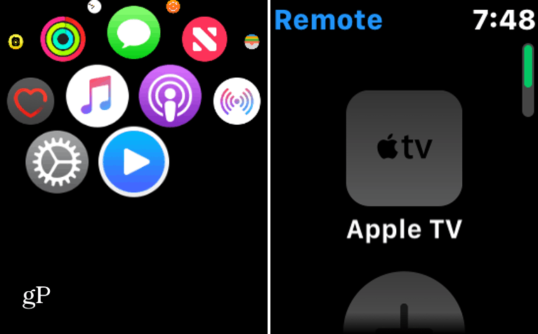 Prijunkite „Apple Watch“ prie „Apple TV“
