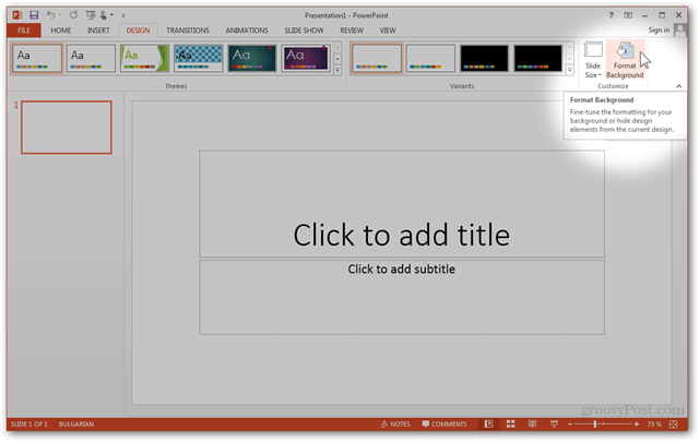 „Office 2013“ šablono kūrimas Padaryti pritaikytą dizainą „POTX“ tinkinti skaidrių skaidrių mokymo programą. Kaip susikurti formato foną