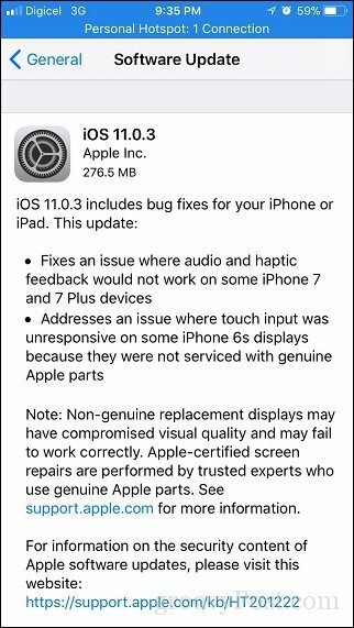 „Apple iOS 11.0.3“ - „Apple“ išleido dar vieną nedidelį naujinį „iPhone“ ir „iPad“