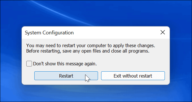 Iš naujo paleiskite „Windows 11“.