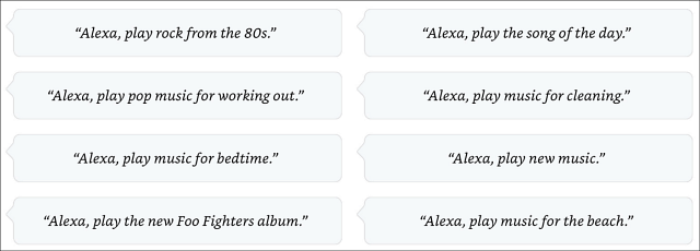 „Alexa“ muzikos komandos