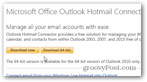 „Outlook.com“ „Outlook Hotmail Connector“ - atsisiųskite