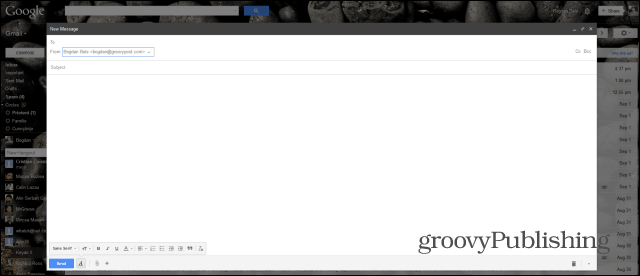 Taikytas naujas „Gmail“ kompozicijos ekranas