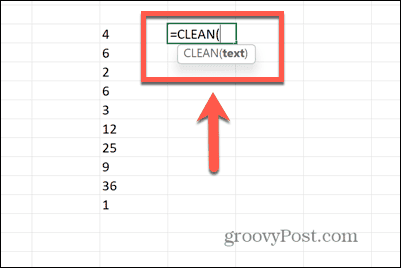 „Excel Clean“ funkcija
