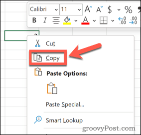 Duomenų kopijavimas į Excel