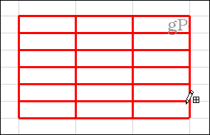 „Excel“ nubrėžkite sienų tinklelį